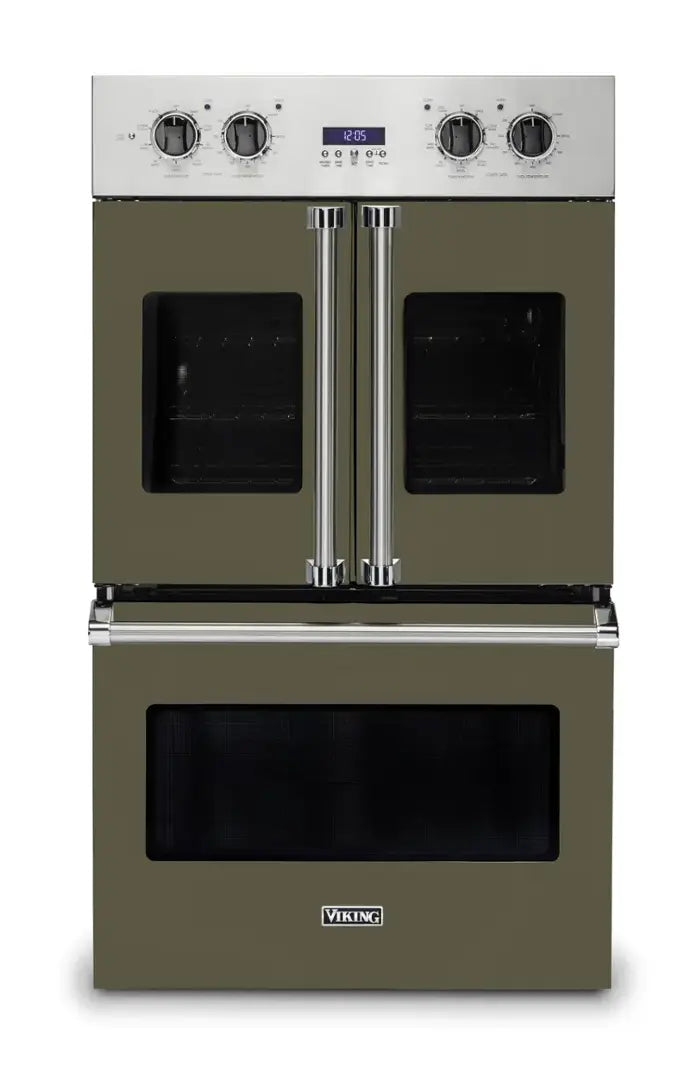 Viking - Professional 7 Series 30" Built-In Double Electric Convection Wall Oven - Damascus Gray