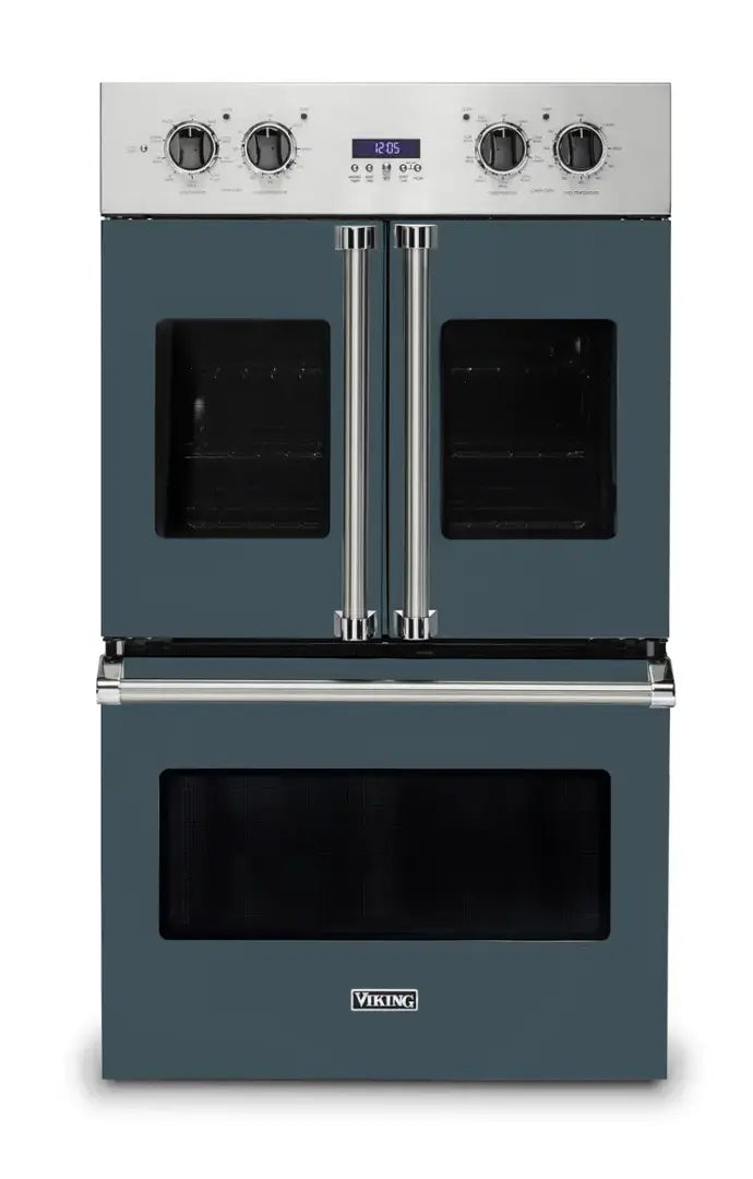Viking - 30" 7 Series French Door Double Built-In Electric Thermal Convection Oven - Splash