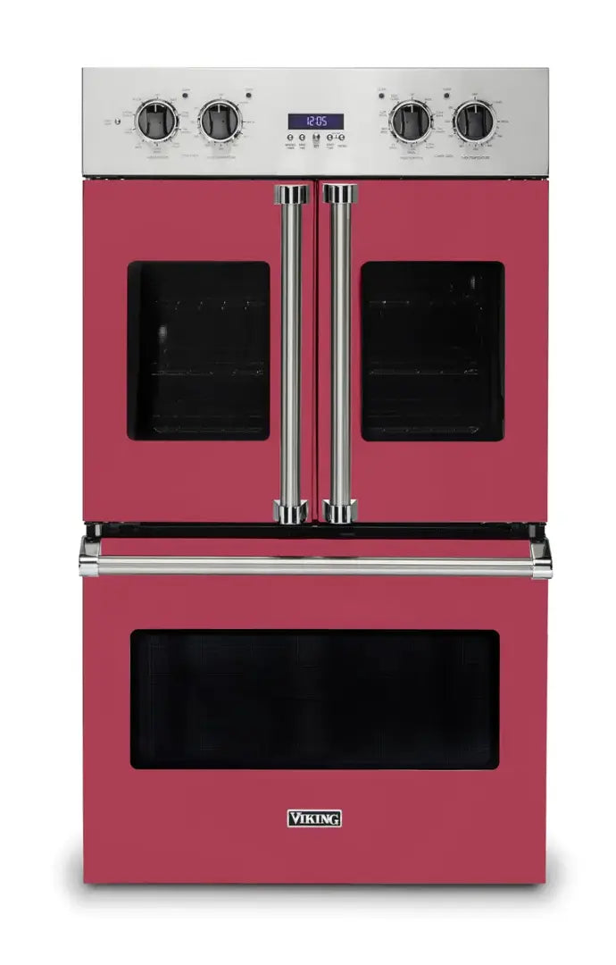 Viking - 30" 7 Series French Door Double Built-In Electric Thermal Convection Oven - Splash