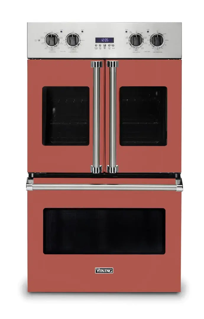 Viking - 30" 7 Series French Door Double Built-In Electric Thermal Convection Oven - Splash