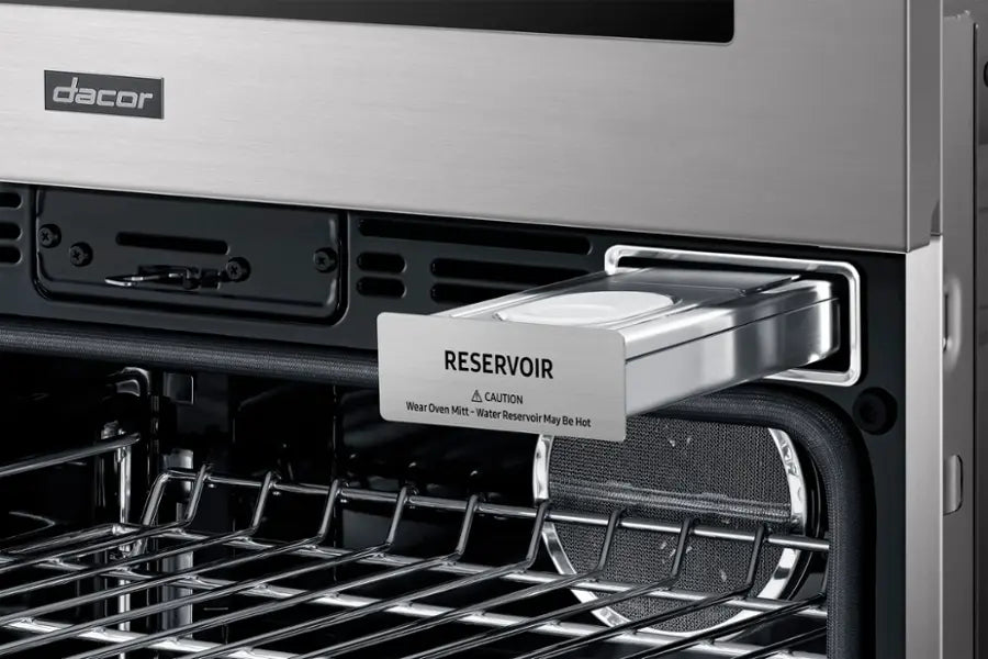 Dacor - Transitional 30" Built-In Electric Four-Part Pure Convection Combination Wall Oven with Microwave and Steam Assist - Silver Stainless Steel