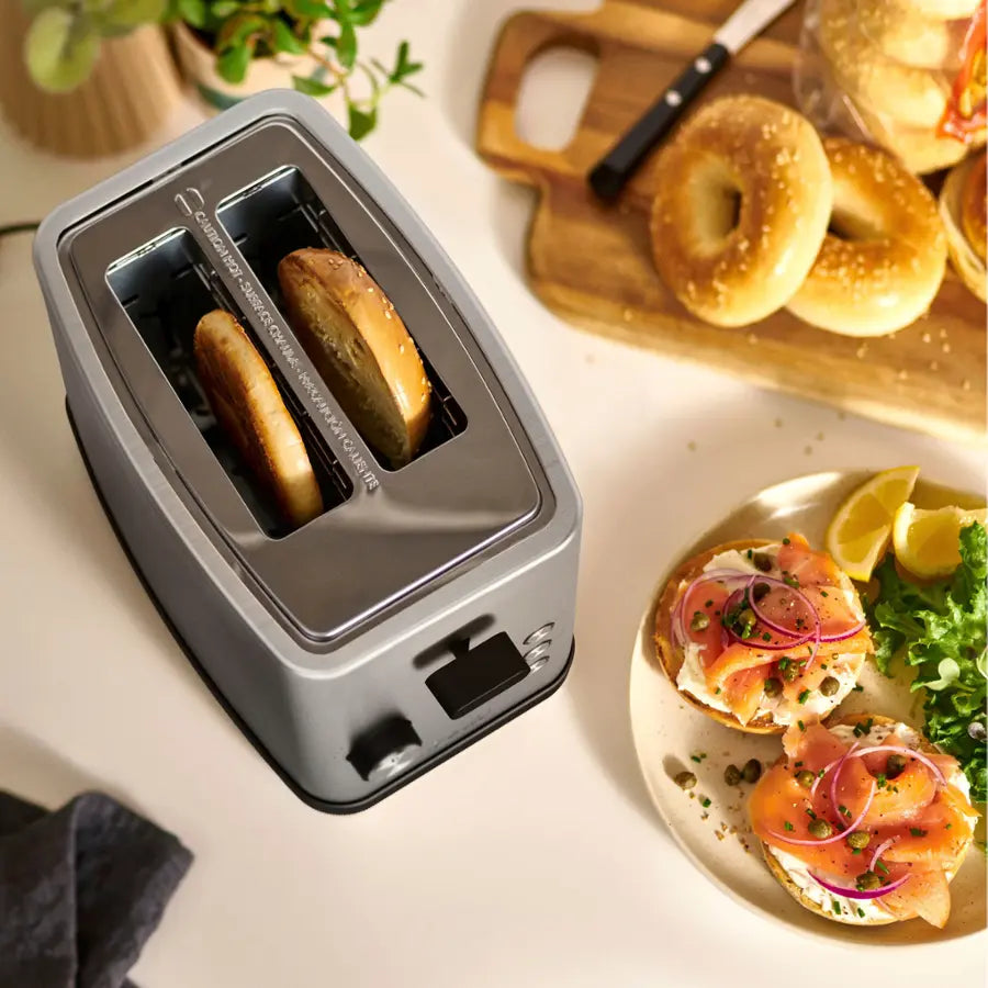 bella PRO - 2-Slice Toaster with Extra Wide Slots - Stainless Steel