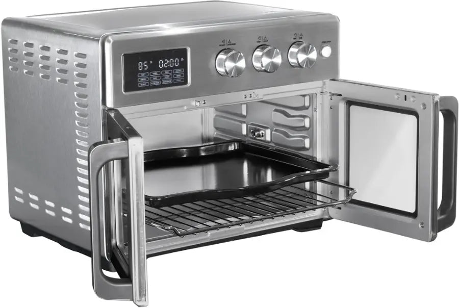 bella PRO - 12-in-1 6-Slice Toaster Oven + 33-qt. Air Fryer with French Doors - Stainless Steel
