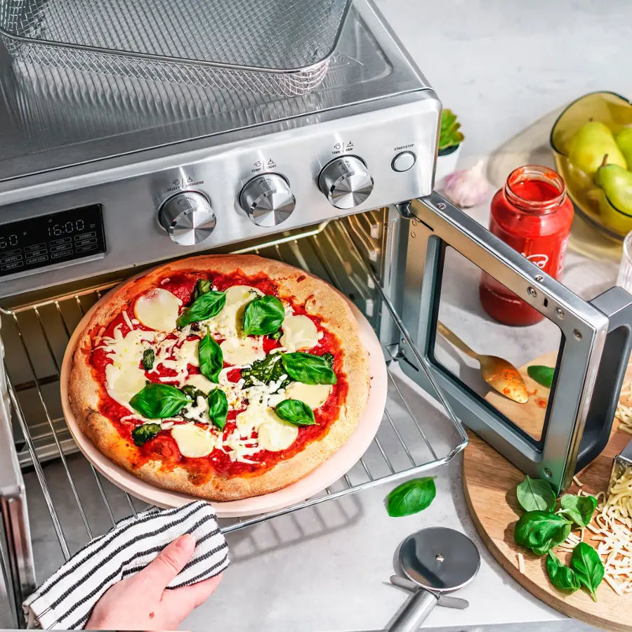 bella PRO - 12-in-1 6-Slice Toaster Oven + 33-qt. Air Fryer with French Doors - Stainless Steel