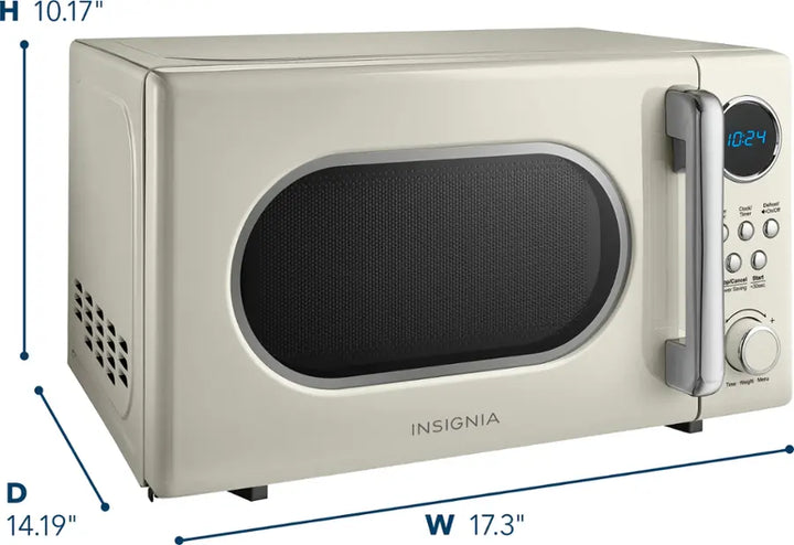 Insignia™ - .7 Cu. Ft. Retro Compact Microwave - Cream