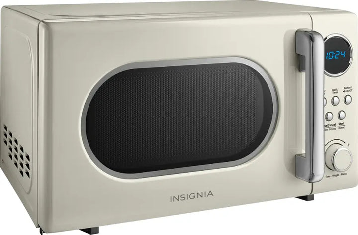 Insignia™ - .7 Cu. Ft. Retro Compact Microwave - Cream