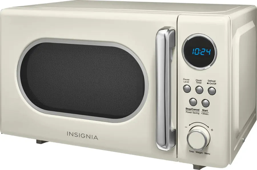 Insignia™ - .7 Cu. Ft. Retro Compact Microwave - Cream