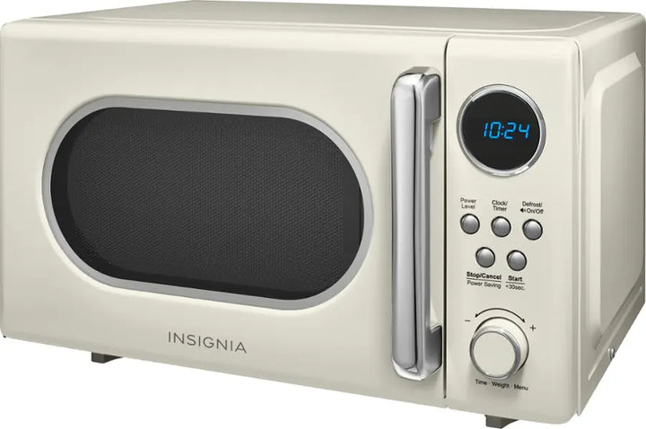 Insignia™ - .7 Cu. Ft. Retro Compact Microwave - Cream