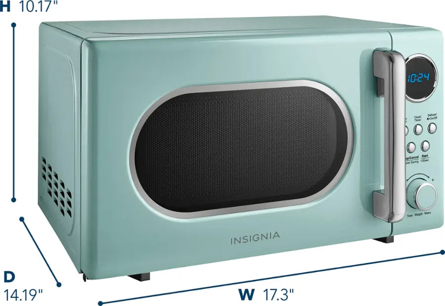 Insignia™ - .7 Cu. Ft. Retro Compact Microwave - Cream