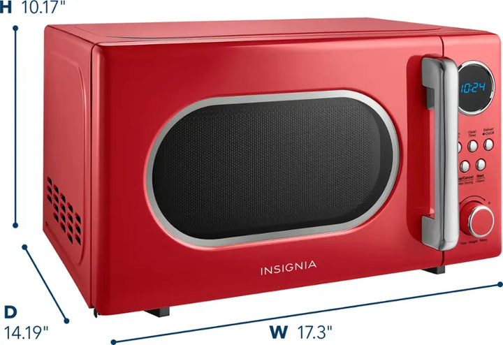 Insignia™ - .7 Cu. Ft. Retro Compact Microwave - Cream