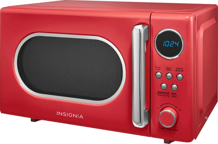 Insignia™ - .7 Cu. Ft. Retro Compact Microwave - Cream