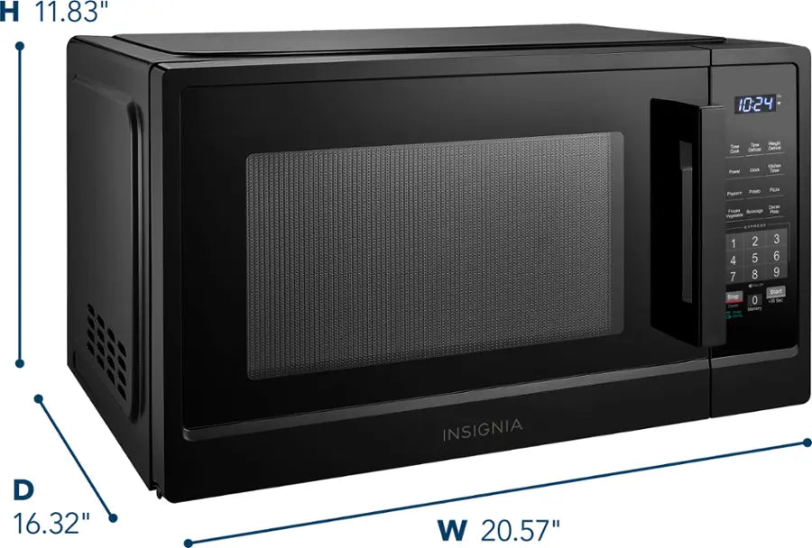 Insignia™ - 1.1 Cu. Ft. Countertop Microwave - Black