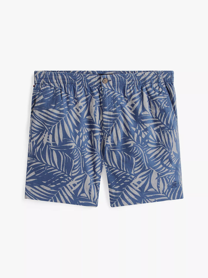 Tommy Hilfiger 7" Palm Print Stretch Cotton-Linen Short