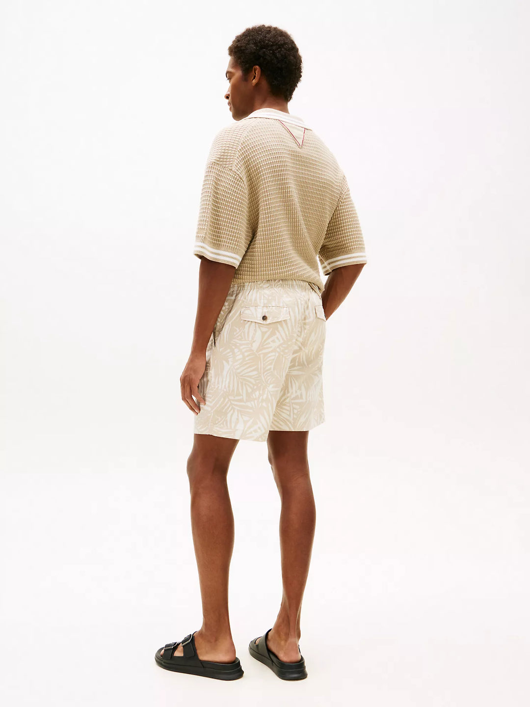 Tommy Hilfiger 7" Palm Print Stretch Cotton-Linen Short