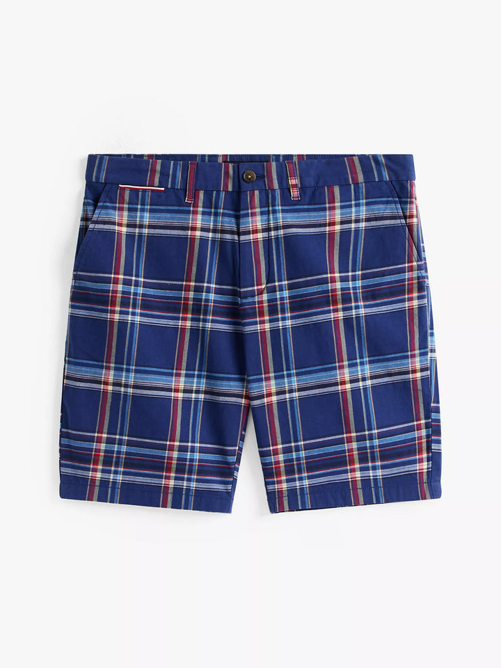 Tommy Hilfiger Madras Stretch-Cotton Twill 9" Short