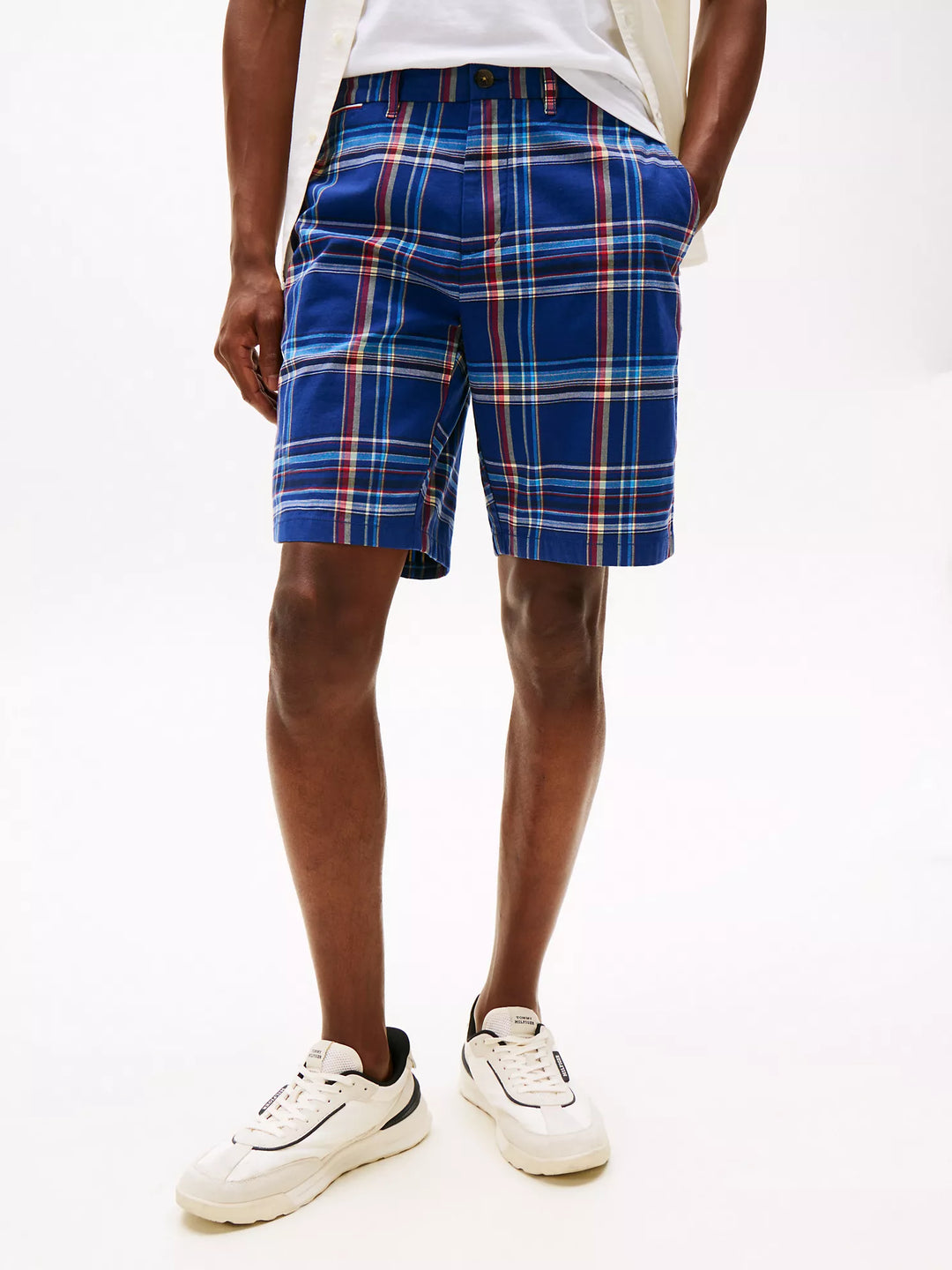 Tommy Hilfiger Madras Stretch-Cotton Twill 9" Short