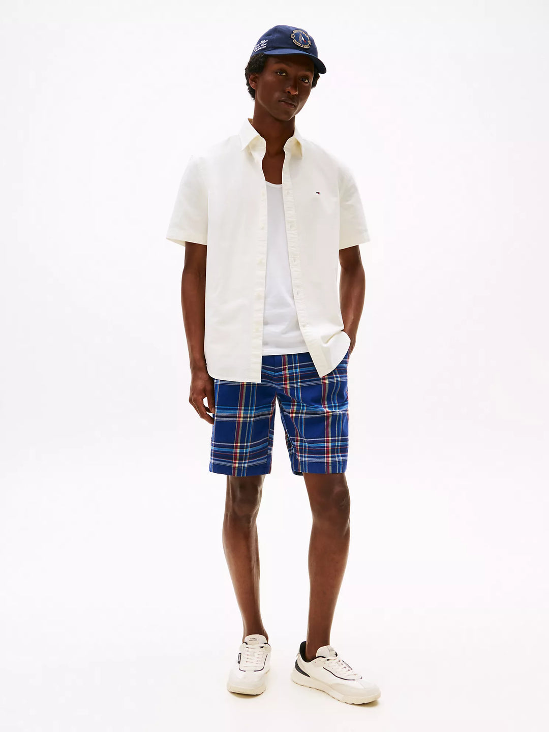 Tommy Hilfiger Madras Stretch-Cotton Twill 9" Short