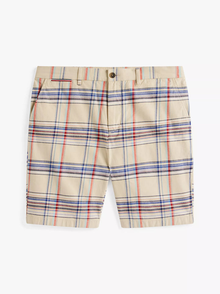 Tommy Hilfiger Madras Stretch-Cotton Twill 9" Short