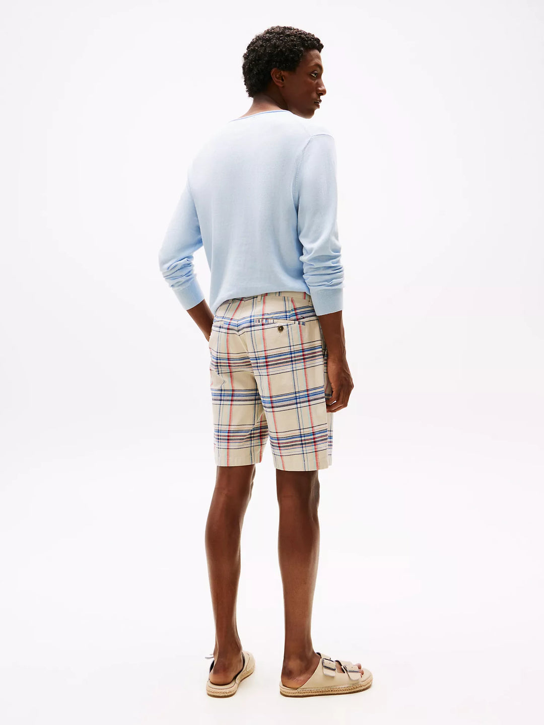 Tommy Hilfiger Madras Stretch-Cotton Twill 9" Short