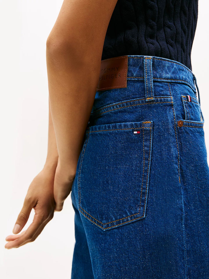 Tommy Hilfiger High-Rise Wide-Leg Cropped Jean
