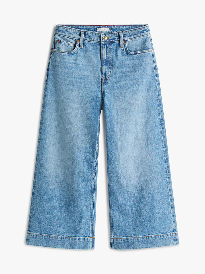 Tommy Hilfiger High-Rise Wide-Leg Cropped Jean