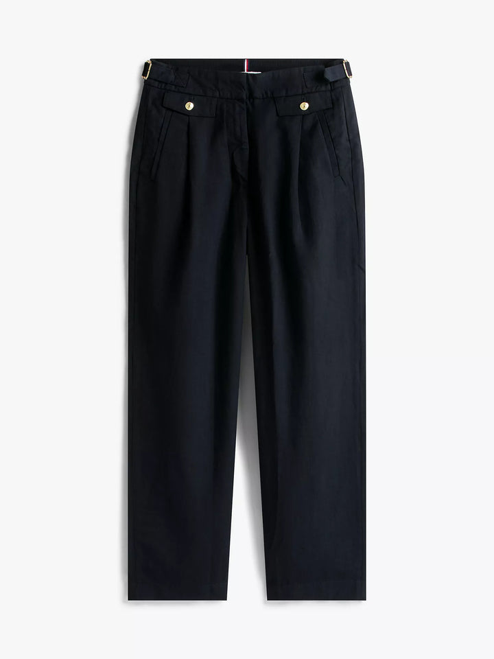 Tommy Hilfiger Gold Button Wide-Leg Pant