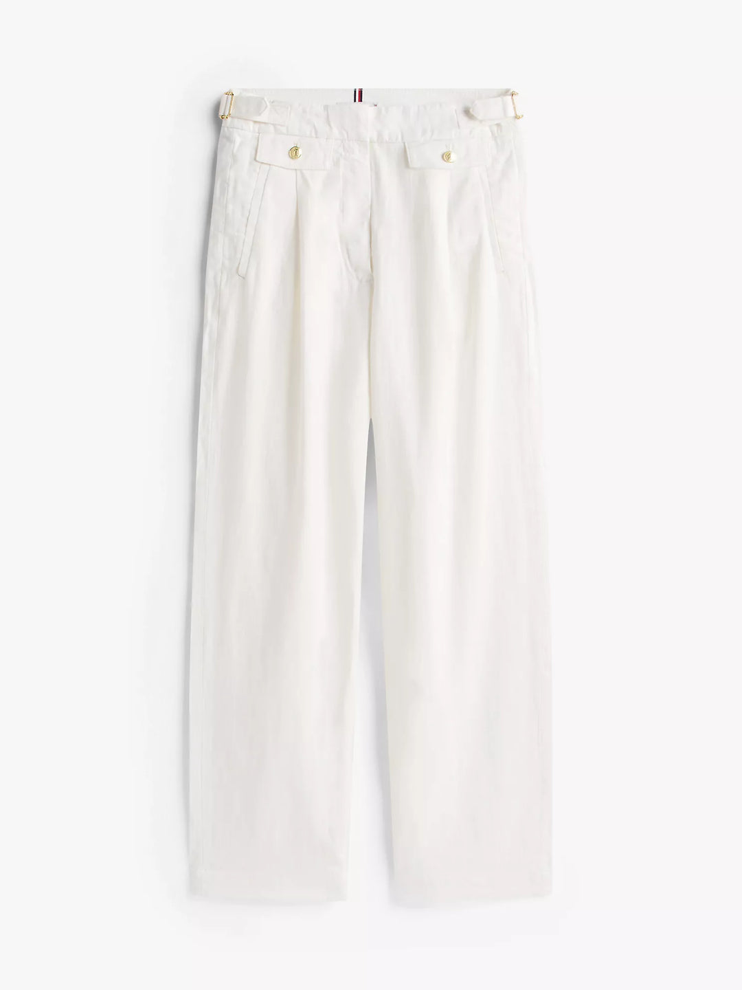 Tommy Hilfiger Gold Button Wide-Leg Pant
