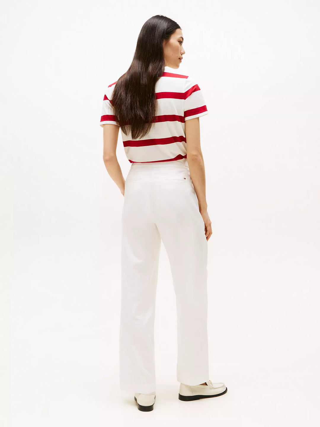 Tommy Hilfiger Gold Button Wide-Leg Pant