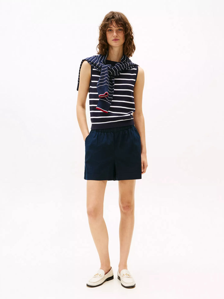 Tommy Hilfiger Cotton-Linen Blend Pull-On Short
