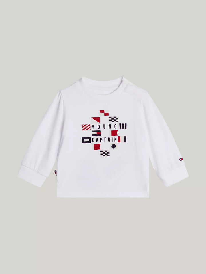 Tommy Hilfiger Babies' Flocked Captain Logo T-Shirt