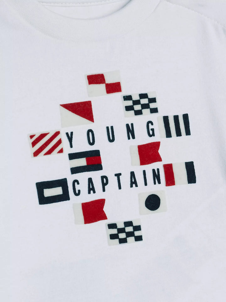 Tommy Hilfiger Babies' Flocked Captain Logo T-Shirt