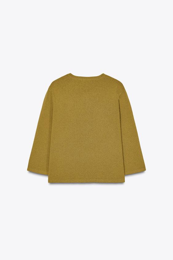 ZARA KNIT CARDIGAN WITH GOLDEN BUTTONS