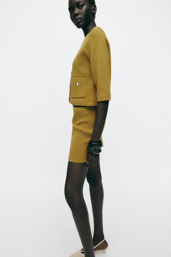 ZARA KNIT CARDIGAN WITH GOLDEN BUTTONS