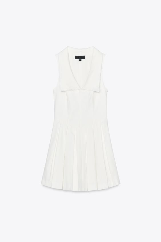 ZARA SHORT DRESS WITH PLEATED COLLAR