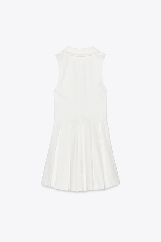 ZARA SHORT DRESS WITH PLEATED COLLAR