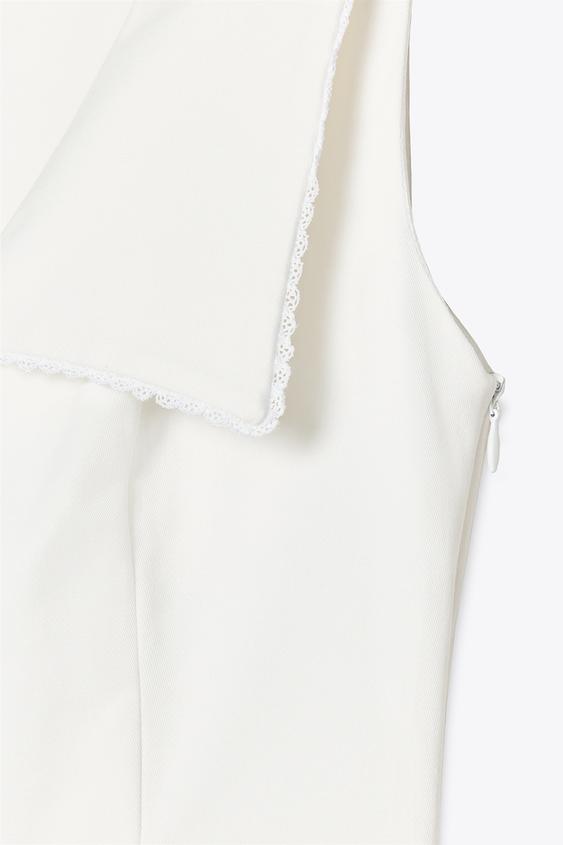 ZARA SHORT DRESS WITH PLEATED COLLAR