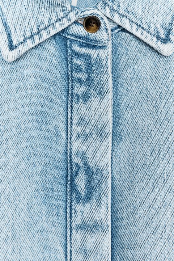 ZARA ZW COLLECTION DENIM BLOUSE