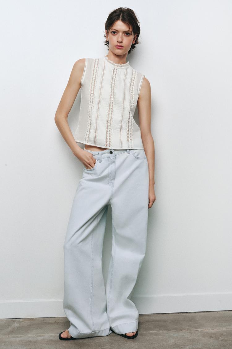 ZARA HIGH-WAISTED LOOSE FIT JEANS ZW COLLECTION