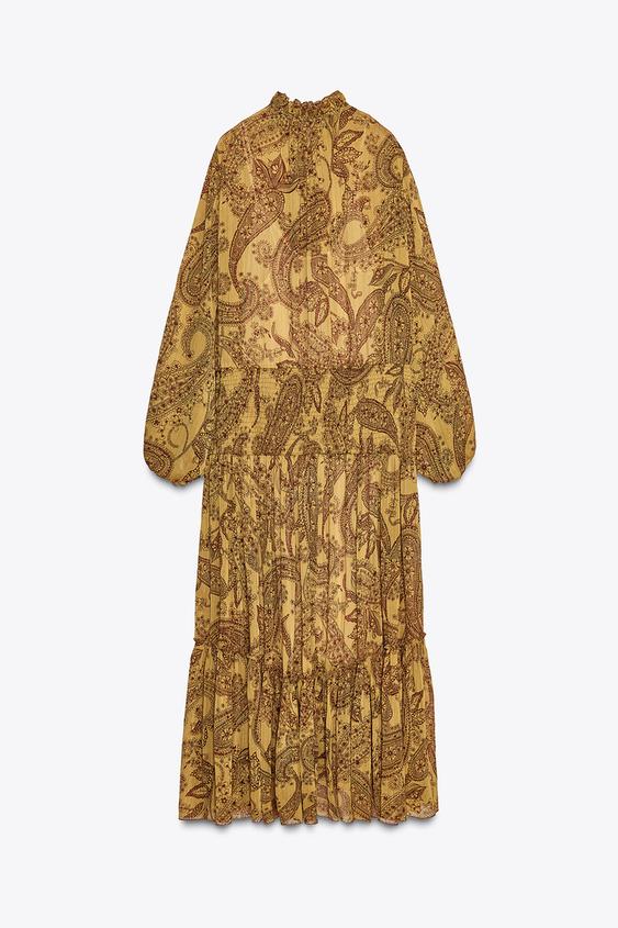 ZARA ZW COLLECTION LONG PRINT DRESS