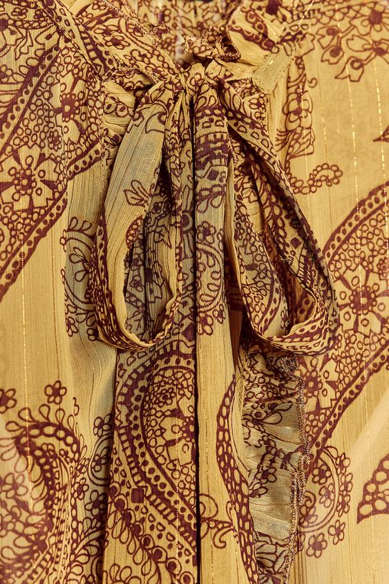 ZARA ZW COLLECTION LONG PRINT DRESS