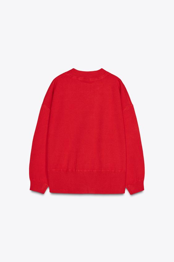 ZARA PLAIN KNIT SWEATSHIRT