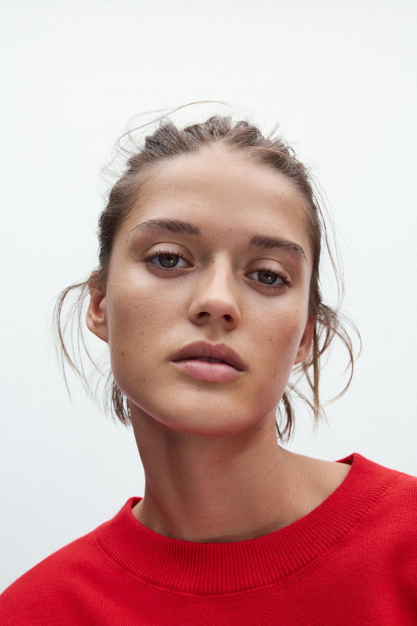ZARA PLAIN KNIT SWEATSHIRT