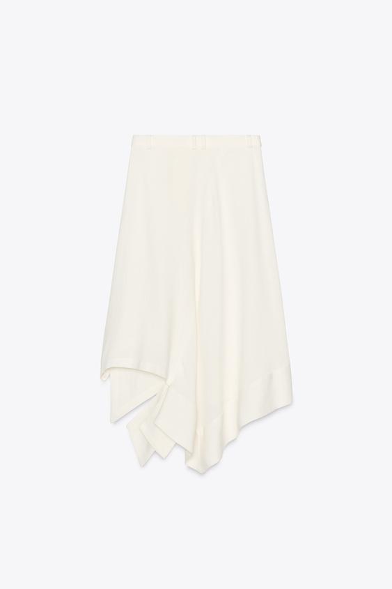 ZARA ASYMMETRIC LINEN SKIRT ZW COLLECTION