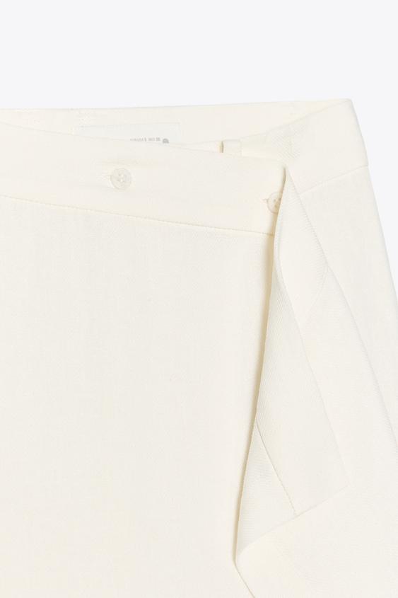 ZARA ASYMMETRIC LINEN SKIRT ZW COLLECTION