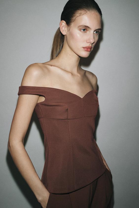 ZARA STRAPLESS TOP