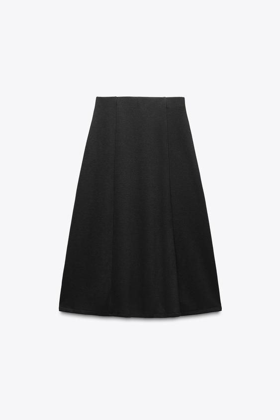 ZARA SOFT BUTTON MIDI SKIRT
