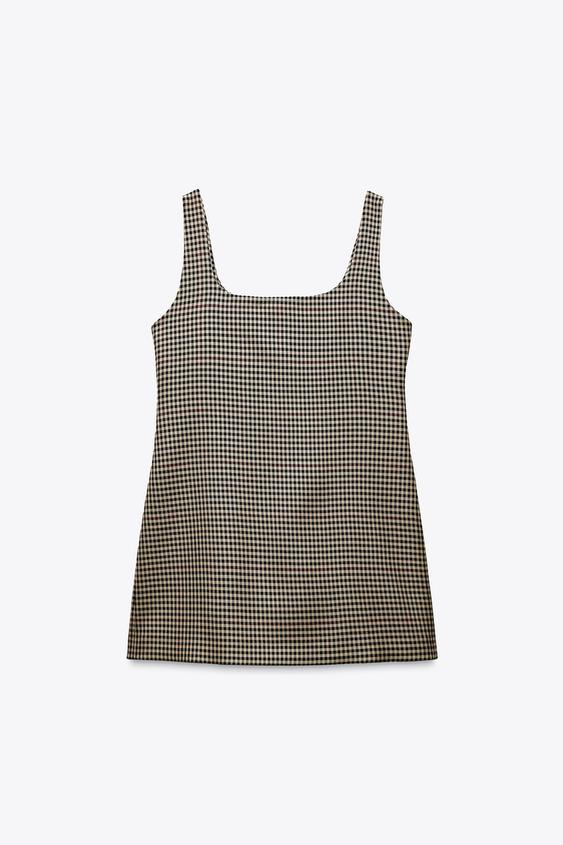 ZARA PLAID MINI DRESS ZW COLLECTION