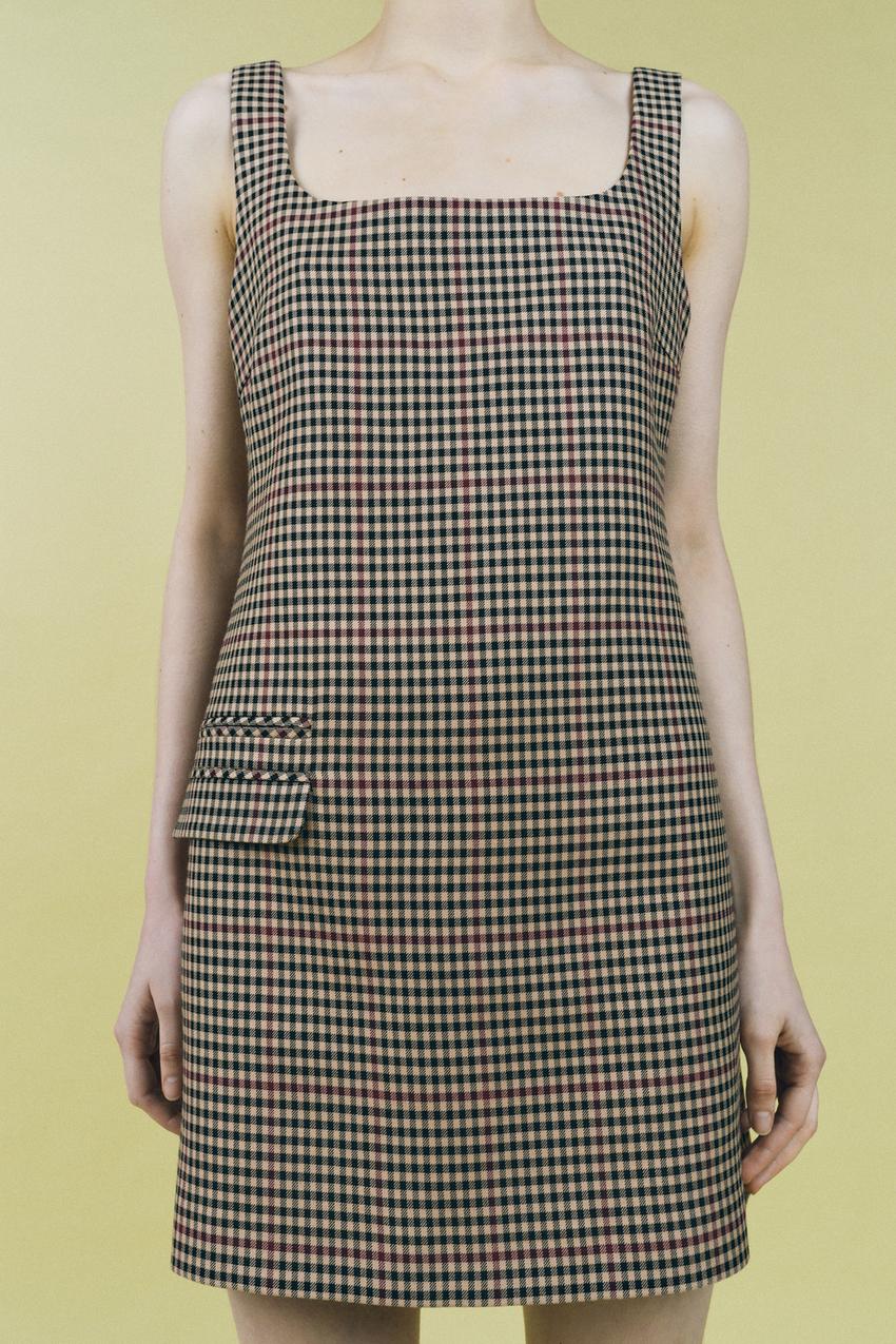 ZARA PLAID MINI DRESS ZW COLLECTION