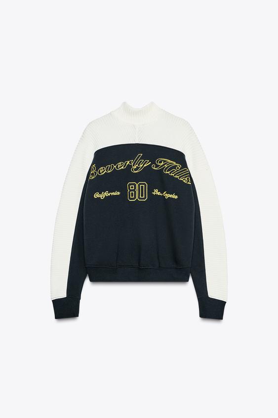 ZARA SWEATSHIRT WITH TRICOT