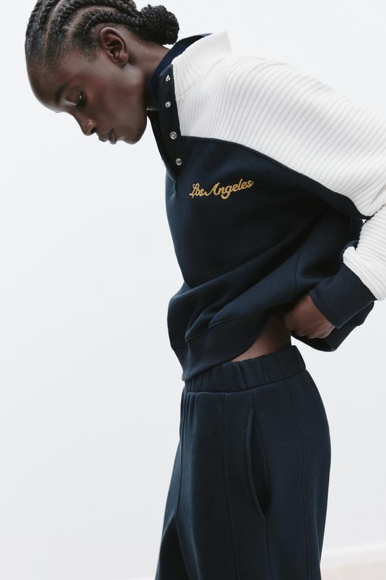 ZARA SWEATSHIRT WITH TRICOT
